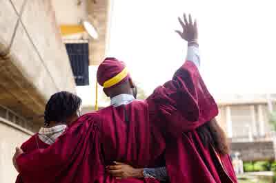 University lecture hall with students during a class session