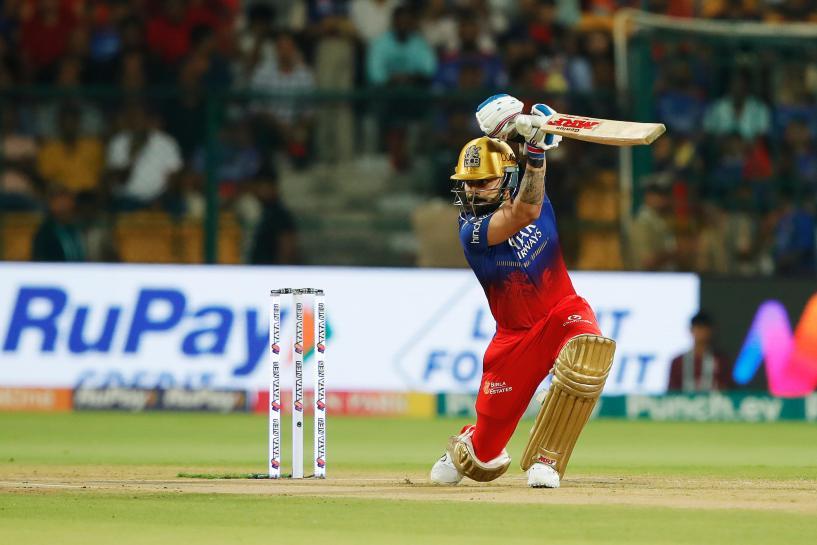 RCB batsman playing attacking shot during IPL match
