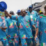 Opeyemi Bamidele speaking at APC stakeholders meeting in Ekiti