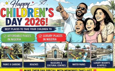 Children and families enjoying luxury Children’s Day celebration activities in Nigeria