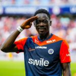 African football stars celebrating goals in Europe’s top leagues