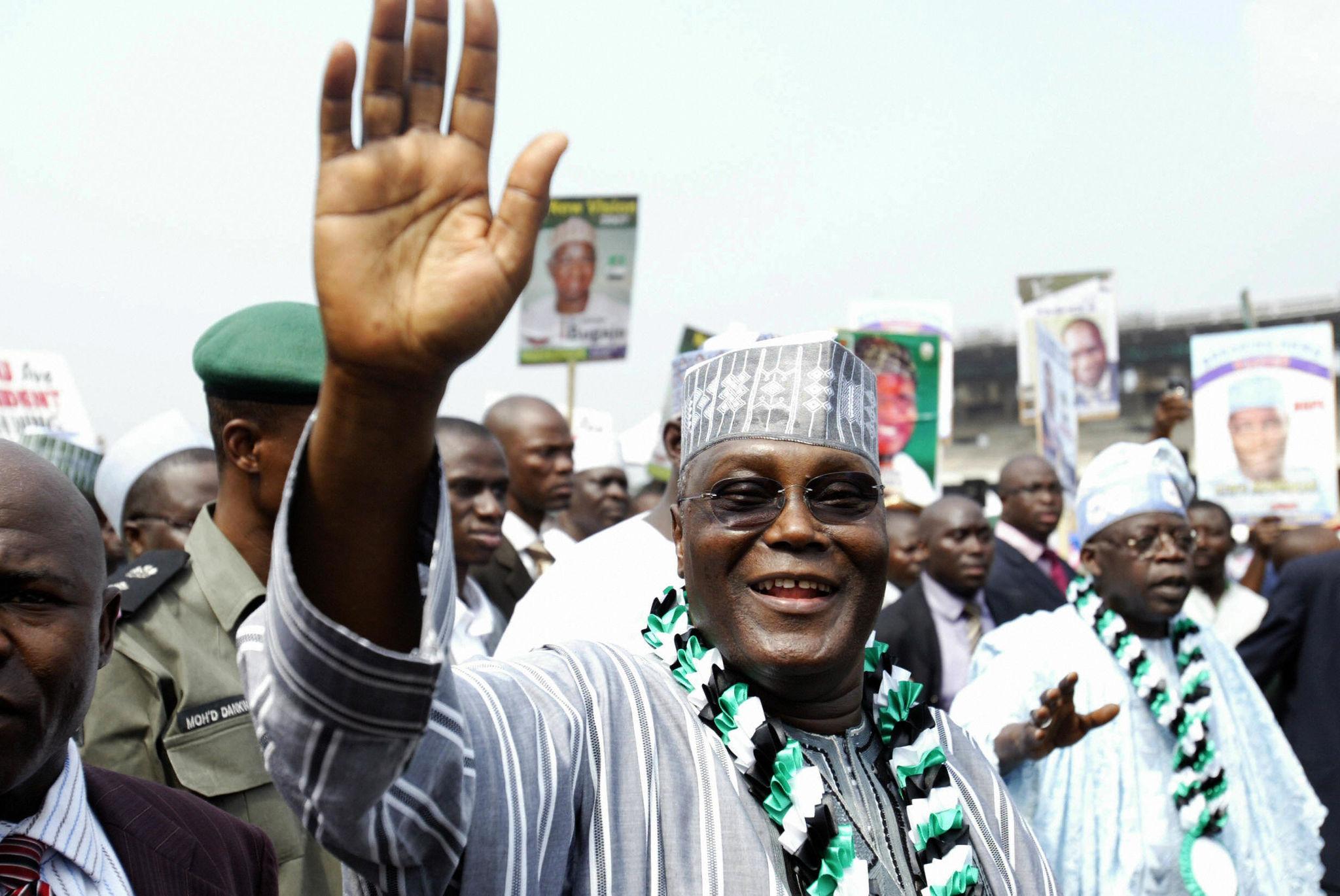 Atiku Abubakar during ADC presidential primary discussions ahead of 2027 election