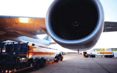 Commercial aircraft parked at a Nigerian airport amid aviation fuel supply concerns