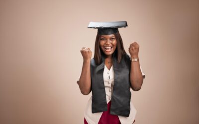 A female Nigerian student celebrating after emerging as the highest scorer in the 2026 UTME examination conducted by JAMB.