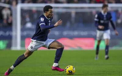 Femi Azeez in action for Millwall during the Championship season