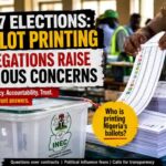 INEC ballot papers and election materials during printing process as concerns grow over alleged political influence ahead of Nigeria’s 2027 elections.