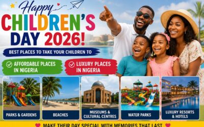 Families and children enjoying outdoor fun activities during Children’s Day celebration in Nigeria