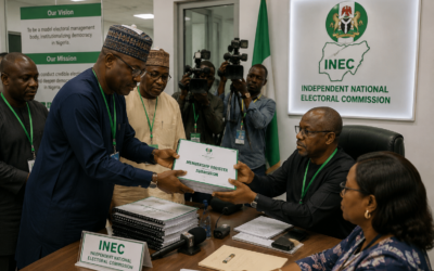 INEC officials receiving political party membership registers ahead of 2027 elections