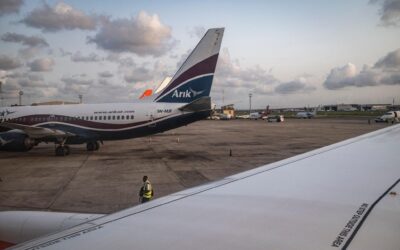 Commercial aircraft at a Nigerian airport amid NCAA sanctions