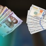 Nigerian Naira and US dollar exchange rate illustration