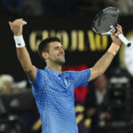 Novak Djokovic during professional tennis match