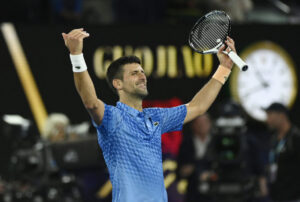 Novak Djokovic during professional tennis match