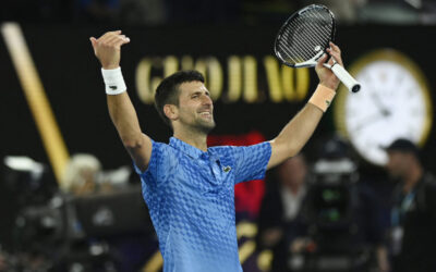 Novak Djokovic during professional tennis match