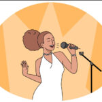 Editorial illustration of Tyla celebrating her victory at the 2026 American Music Awards