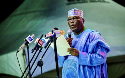 Atiku Abubakar speaking after emerging ADC presidential candidate for 2027 election