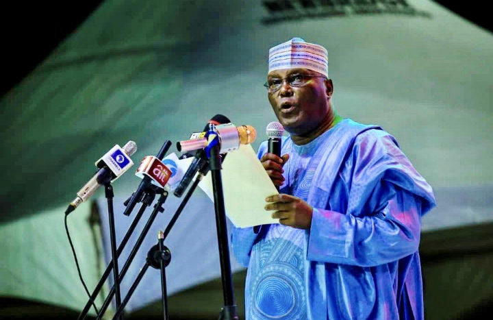 Atiku Abubakar speaking after emerging ADC presidential candidate for 2027 election
