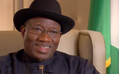 Former President Goodluck Jonathan speaking as office warns about fake Instagram account