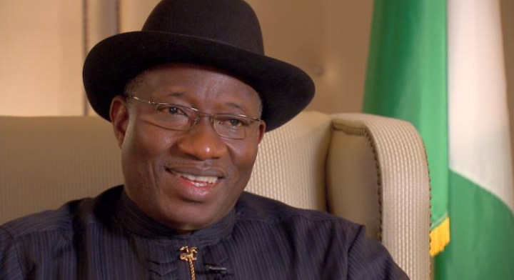 Former President Goodluck Jonathan speaking as office warns about fake Instagram account