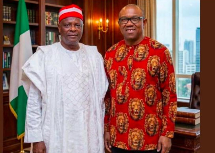 Rabiu Kwankwaso and Peter Obi during NDC 2027 election preparations