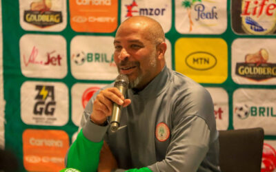 Super Eagles coach Eric Chelle discussing Victor Osimhen and Ademola Lookman absence