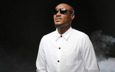 Nigerian singer 2Baba congratulating son Justin Idibia after graduation.