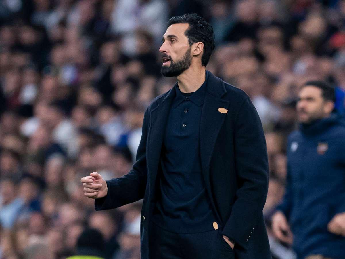 Former Real Madrid coach Alvaro Arbeloa during a football coaching session amid reports linking him with Fulham.