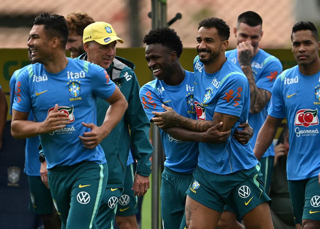 Carlo Ancelotti speaking as Brazil coach during preparations for World Cup 2026 match against Morocco