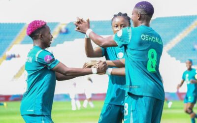 Asisat Oshoala arrives at the Super Falcons camp ahead of Nigeria's friendly matches against Senegal.
