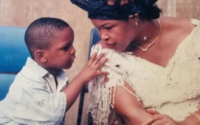 Nollywood actor Charles Born celebrates his mother Stella Born during Father’s Day