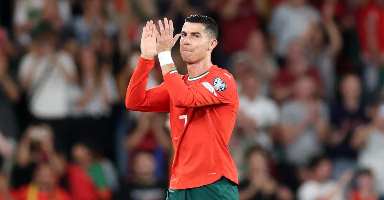 Cristiano Ronaldo during a Portugal national team match ahead of the 2026 FIFA World Cup.