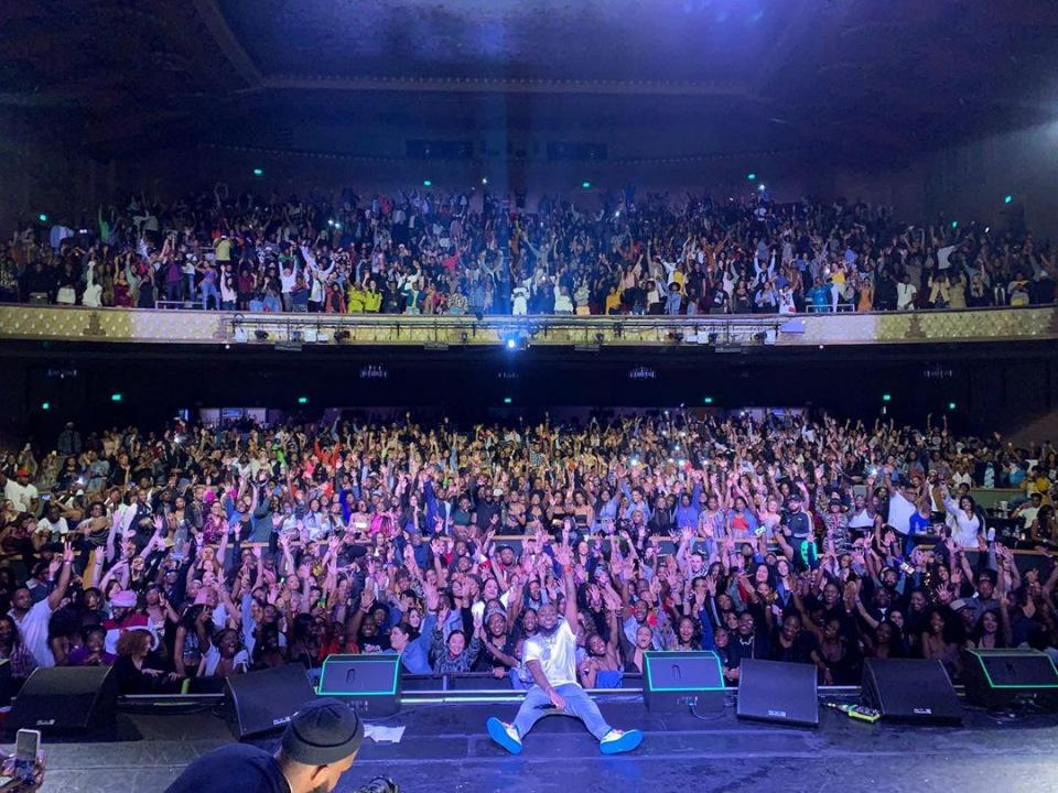 Davido performing on stage as FIFA announces World Cup 2026 Countdown Concert in Los Angeles