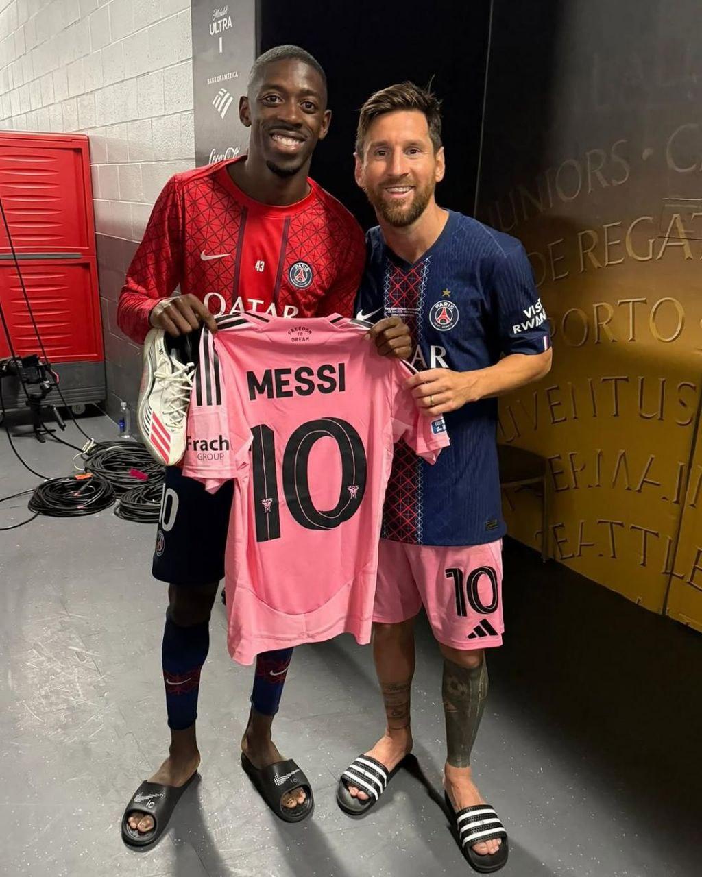 Lionel Messi in action for Argentina as Ousmane Dembele praises his football ability.