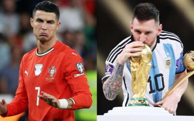 Angel Di Maria discussing Lionel Messi and Cristiano Ronaldo GOAT debate in interview