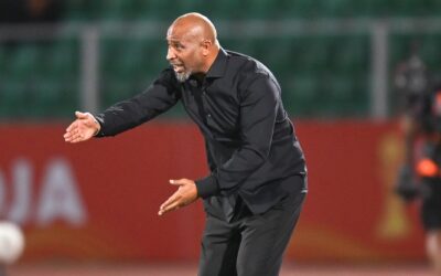 Eric Chelle coaching Super Eagles players during training session with new call-ups