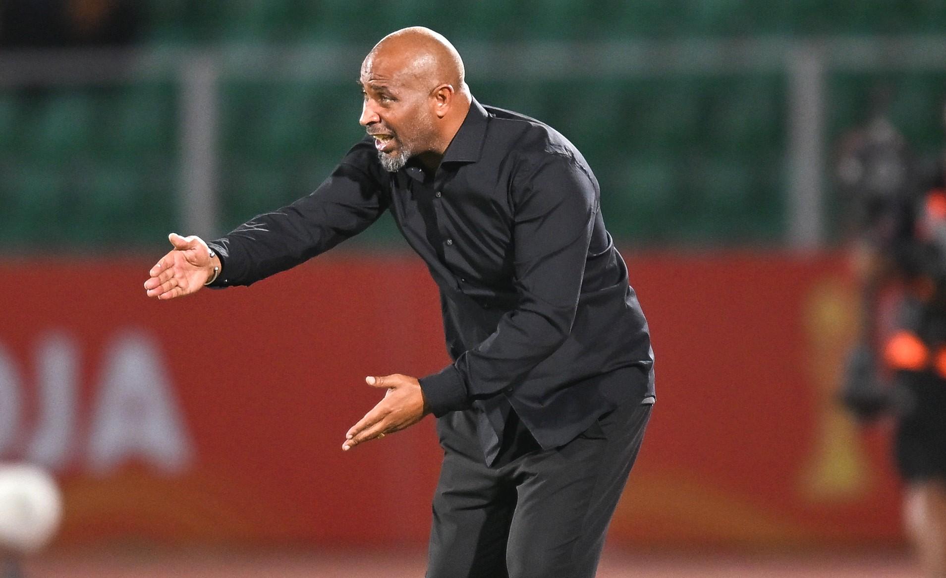 Eric Chelle coaching Super Eagles players during training session with new call-ups