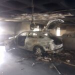 Firefighters respond after vehicle fire at Polaris Bank Tower in Lagos Island