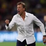 Football coach Herve Renard during a match.