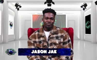 BBNaija stars Joanna and Jason Jae during a reunion discussion about events that happened in the house.