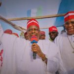 Former Kano State Governor Rabiu Musa Kwankwaso during a political gathering.