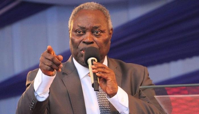 Pastor William Kumuyi addressing a congregation while discussing leadership succession in the church.