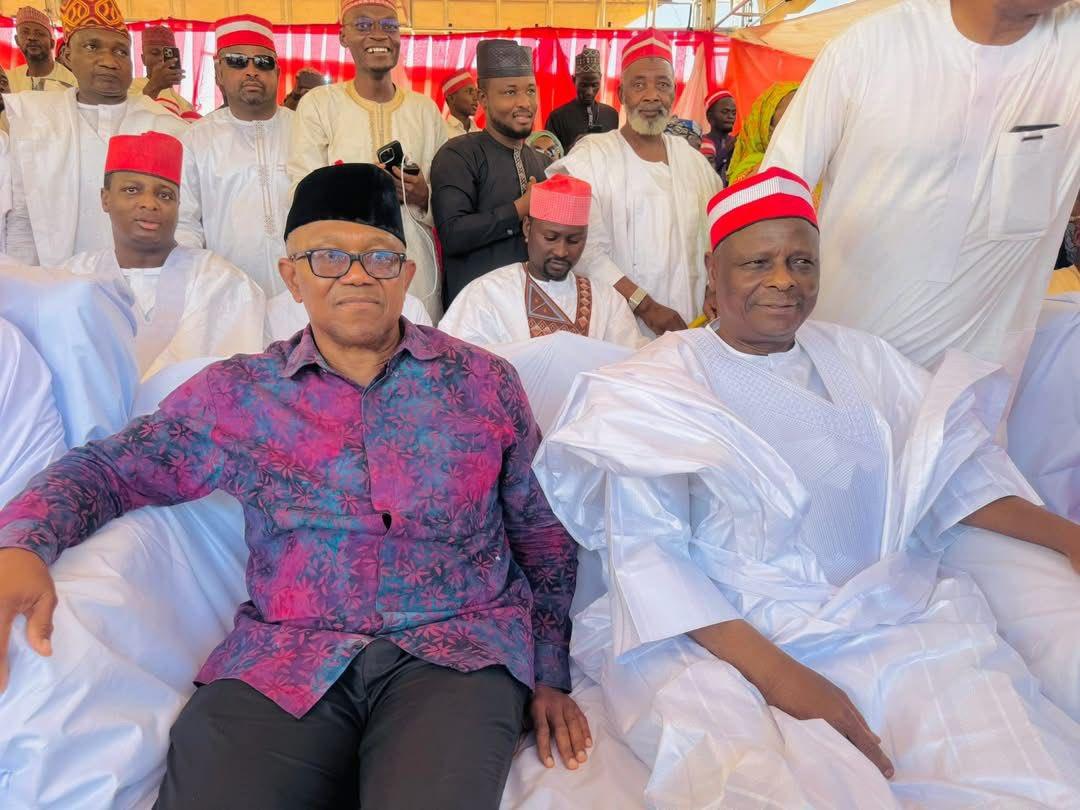 Peter Obi and Rabiu Musa Kwankwaso during a political gathering amid discussions about the future of the NDC.