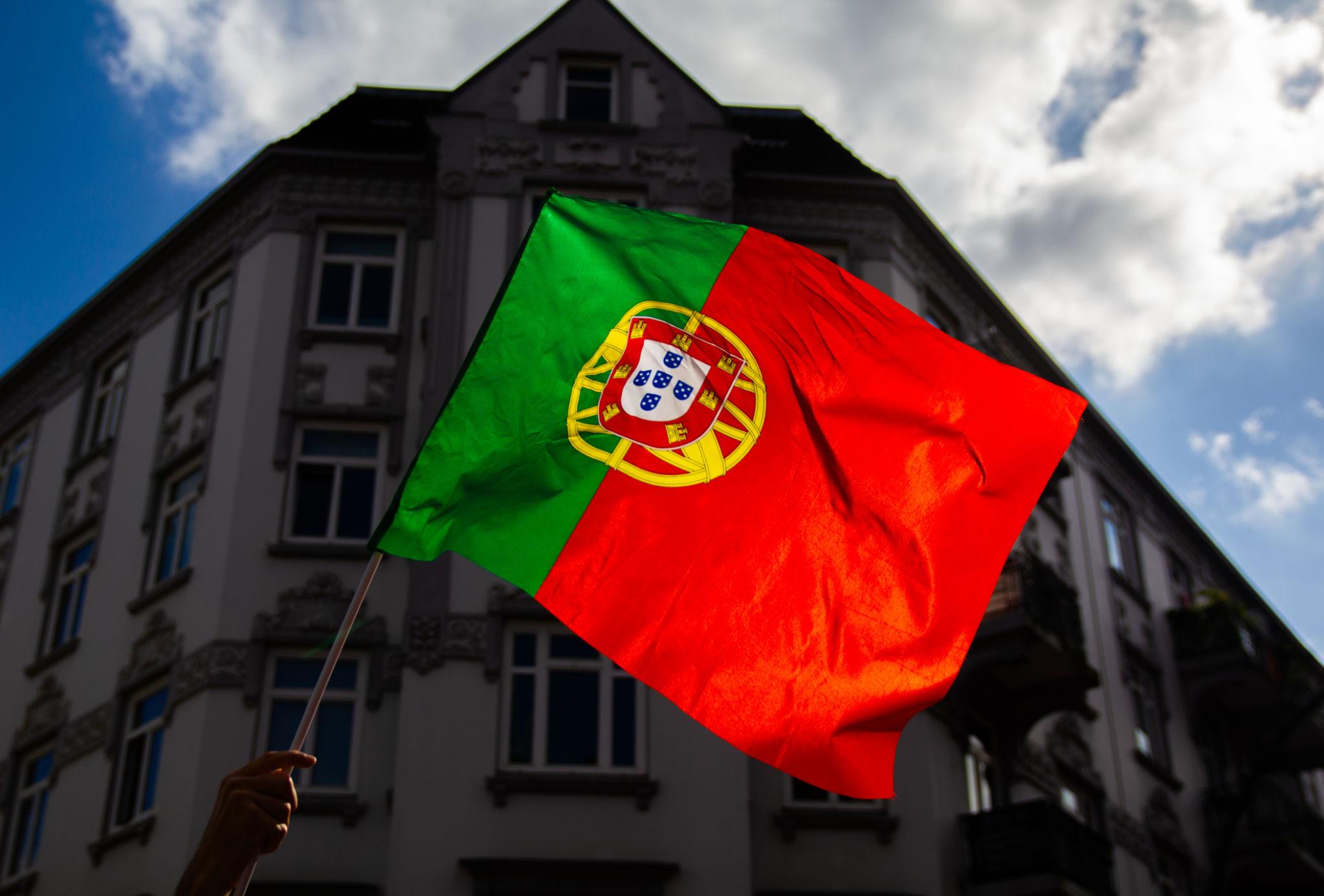 Portugal National Day celebration with Portuguese flag