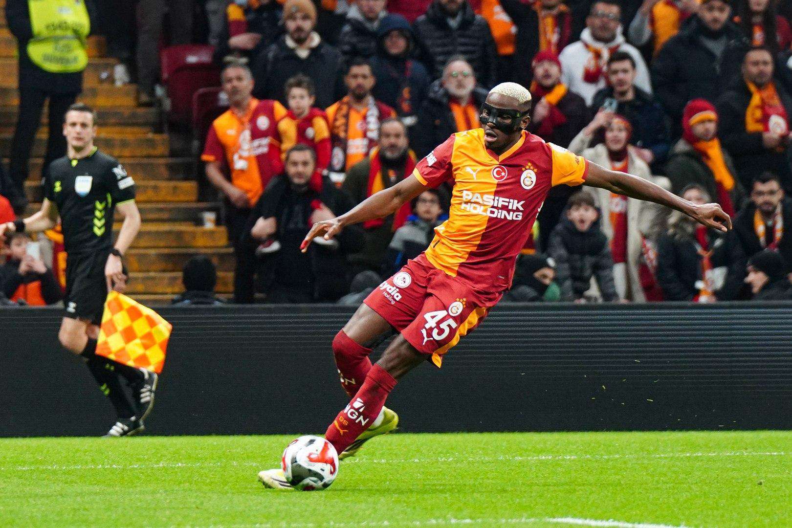 Victor Osimhen wearing Galatasaray shirt amid transfer speculation