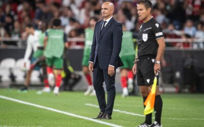 Portugal coach Roberto Martinez during the international friendly against Nigeria in Leiria.