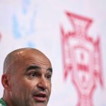 Portugal coach Roberto Martinez speaking after his team's victory over Nigeria in Leiria.