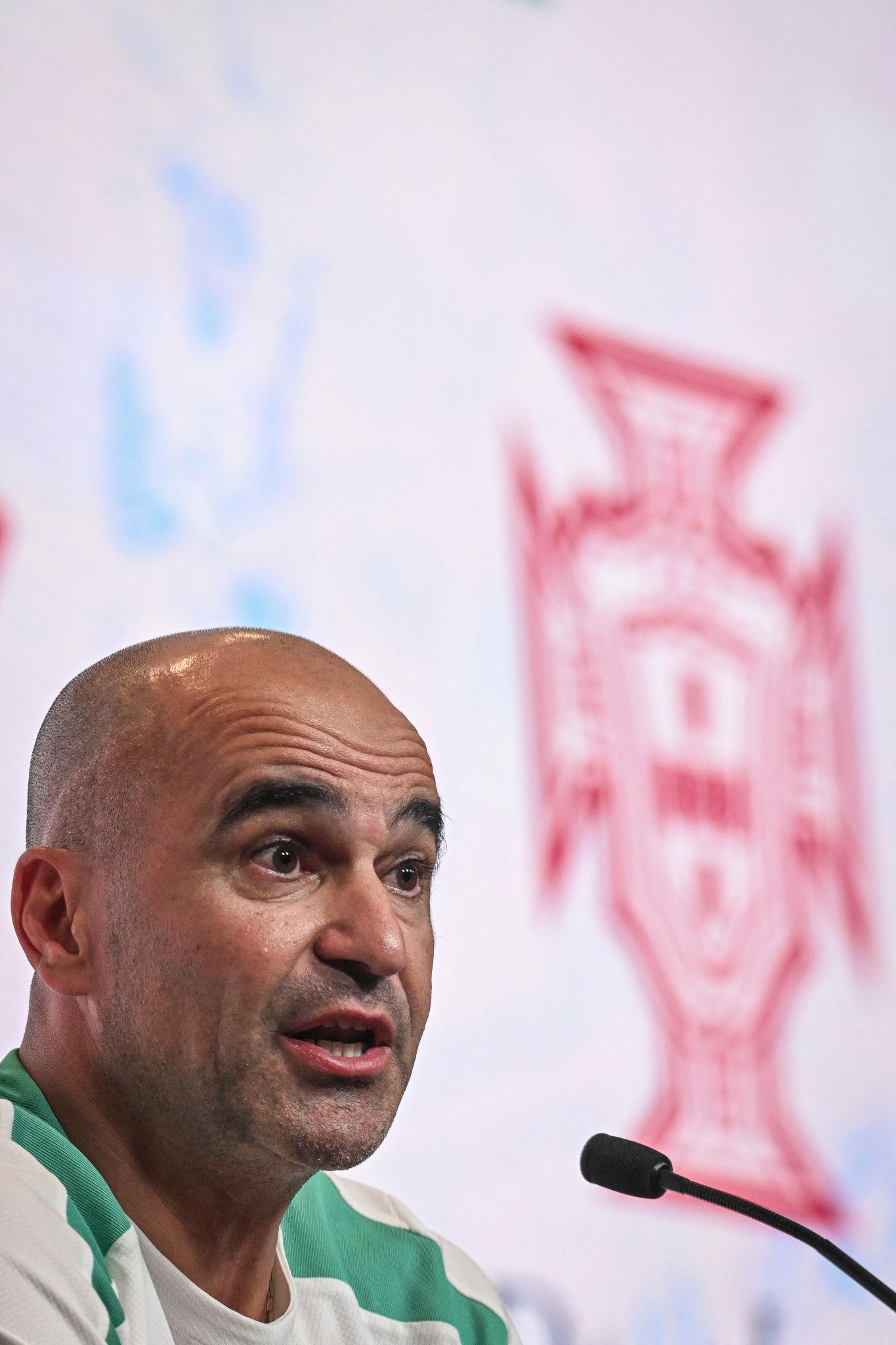 Portugal coach Roberto Martinez speaking during a press conference ahead of the Nigeria friendly.