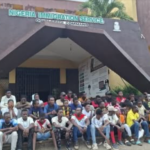 Security operatives conducting an operation in Ogun State that led to the arrest of foreign nationals.