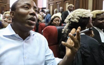 Omoyele Sowore arrives Federal High Court Abuja from Kuje Correctional Centre