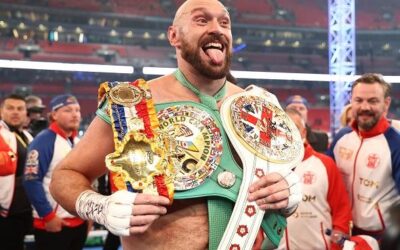 Tyson Fury heavyweight boxer during a boxing match