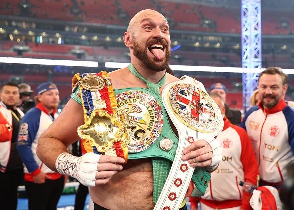 Tyson Fury heavyweight boxer during a boxing match
